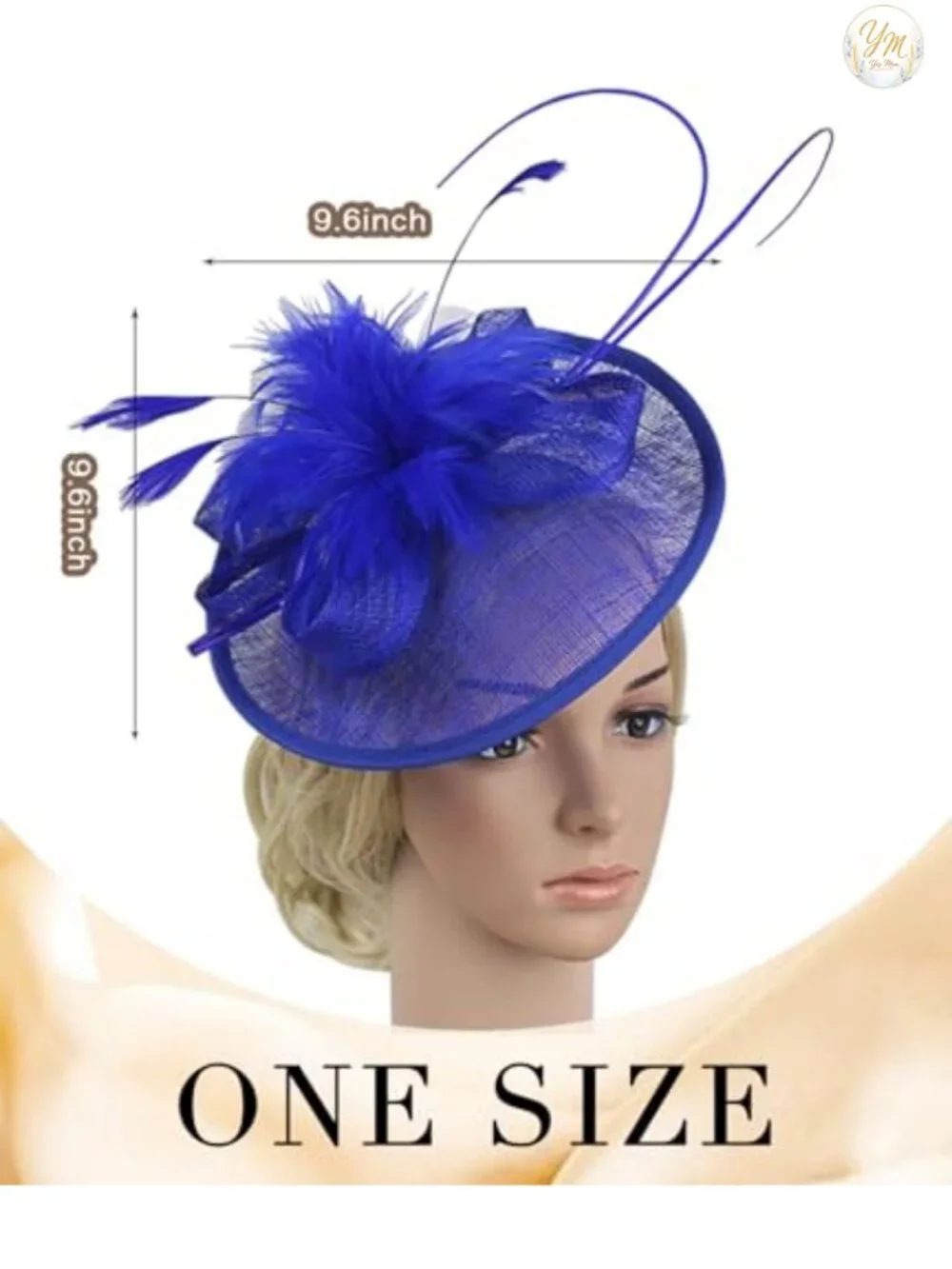 Sinamay Fascinator Hat Floral Feather Pillbox Derby for Women Tea Party